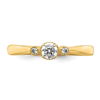 14K Gelbgold "First Promise" Petit-Verlobungsring mit 0,25 ct. Labor-gezüchtetem Diamant, VS/SI+ G+