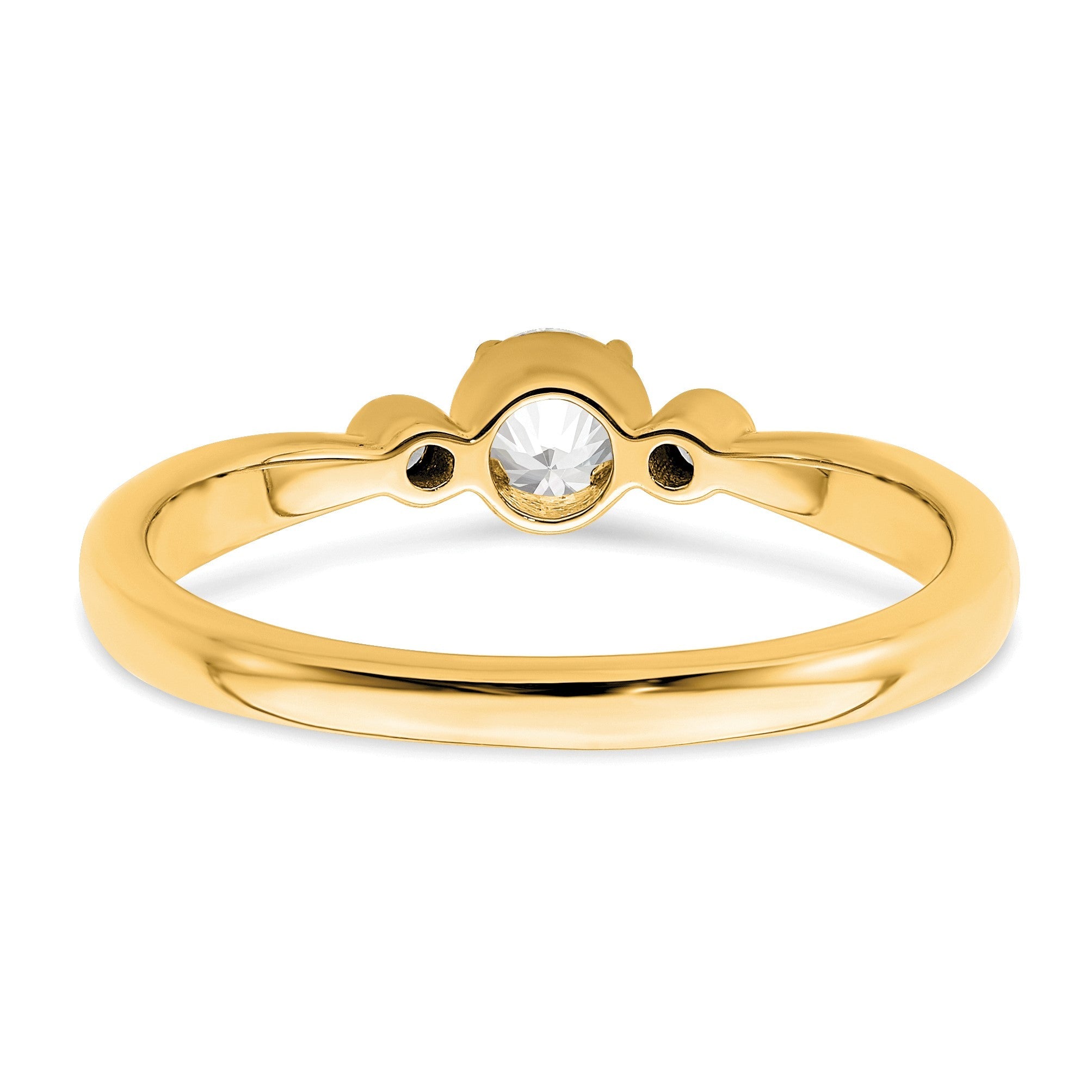 14K Gelbgold "First Promise" Petit-Verlobungsring mit 0,25 ct. Labor-gezüchtetem Diamant, VS/SI+ G+