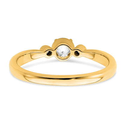 14K Gelbgold "First Promise" Petit-Verlobungsring mit 0,25 ct. Labor-gezüchtetem Diamant, VS/SI+ G+