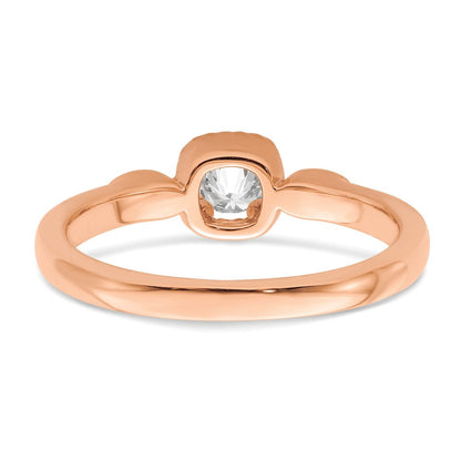 14K Roségold First Promise Lab Grown VS/SI+ G+ Diamant Rope Edge Comp Ring