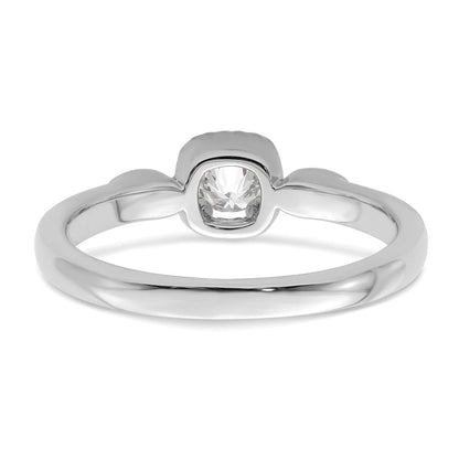 14K Weißgold Verlobungsring „Erstes Versprechen“ mit laborgezüchtetem Diamant VS/SI+ G+, Seilkante, Komposit-Fassung