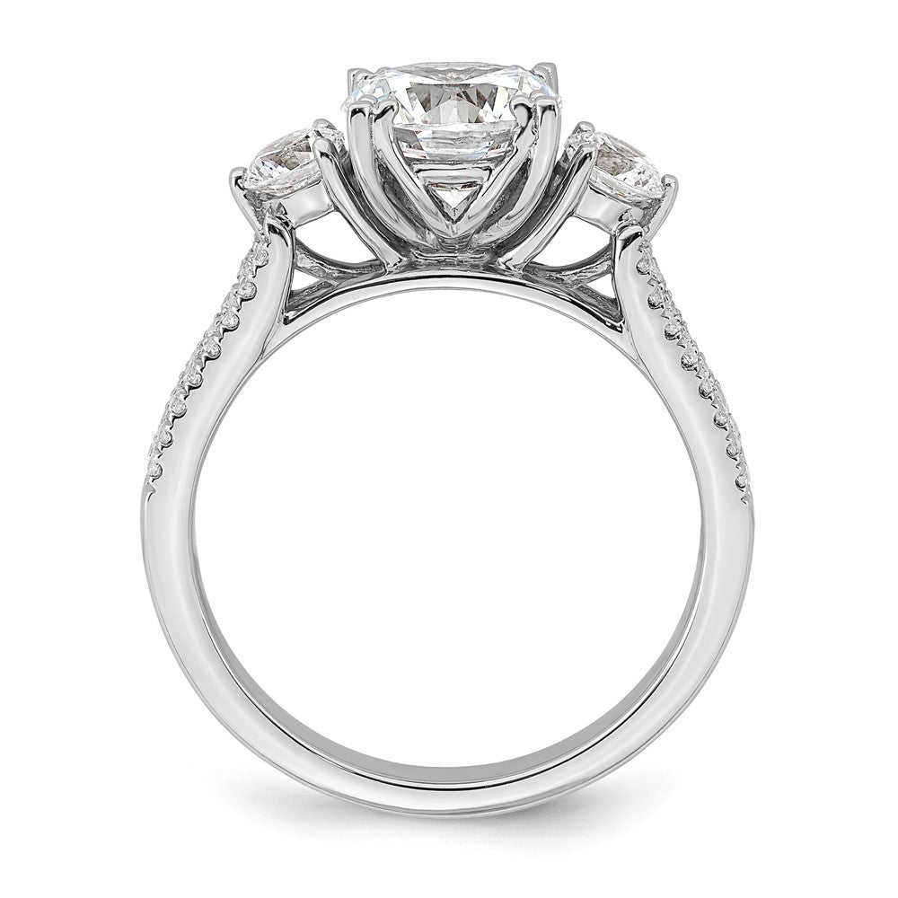 14K Weißgold Verlobungsring mit im Labor gezüchteten Diamanten, VS/SI FGH
