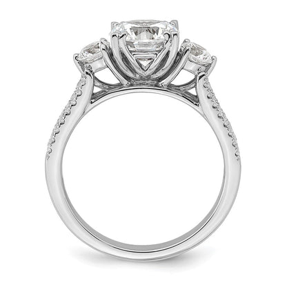 14K Weißgold Verlobungsring mit im Labor gezüchteten Diamanten, VS/SI FGH