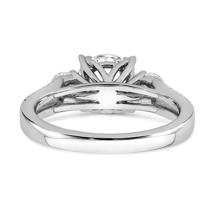 14K Weißgold Verlobungsring mit im Labor gezüchteten Diamanten, VS/SI FGH