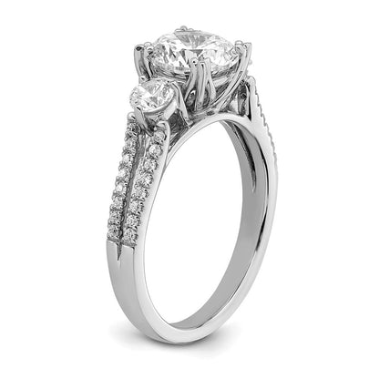 14K Weißgold Verlobungsring mit im Labor gezüchteten Diamanten, VS/SI FGH