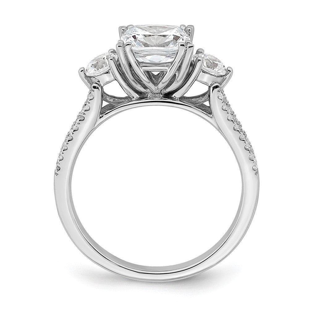 14K Weißgold Verlobungsring mit im Labor gezüchteten Diamanten VS/SI FGH