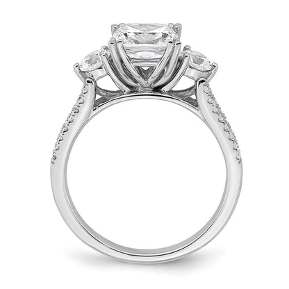 14K Weißgold Verlobungsring mit im Labor gezüchteten Diamanten VS/SI FGH