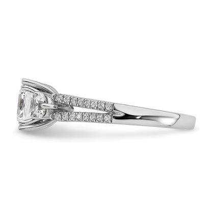 14K Weißgold Verlobungsring mit im Labor gezüchteten Diamanten VS/SI FGH