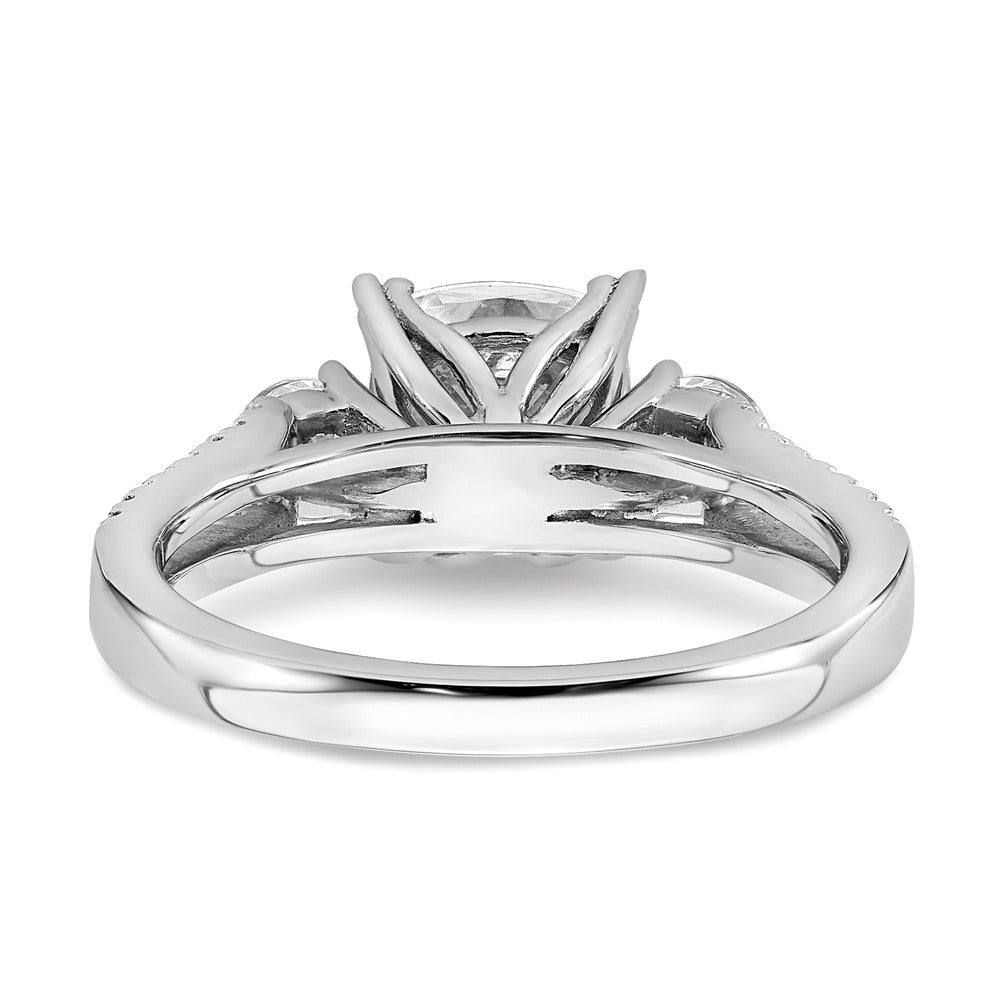 14K Weißgold Verlobungsring mit im Labor gezüchteten Diamanten VS/SI FGH