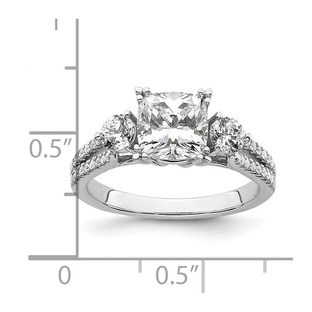 14K Weißgold Verlobungsring mit im Labor gezüchteten Diamanten VS/SI FGH