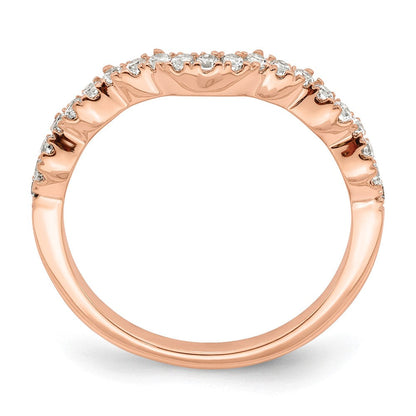 14K Roségold Ehering mit 0,2 ct. laborgezüchteten Diamanten, VS/SI+ G+