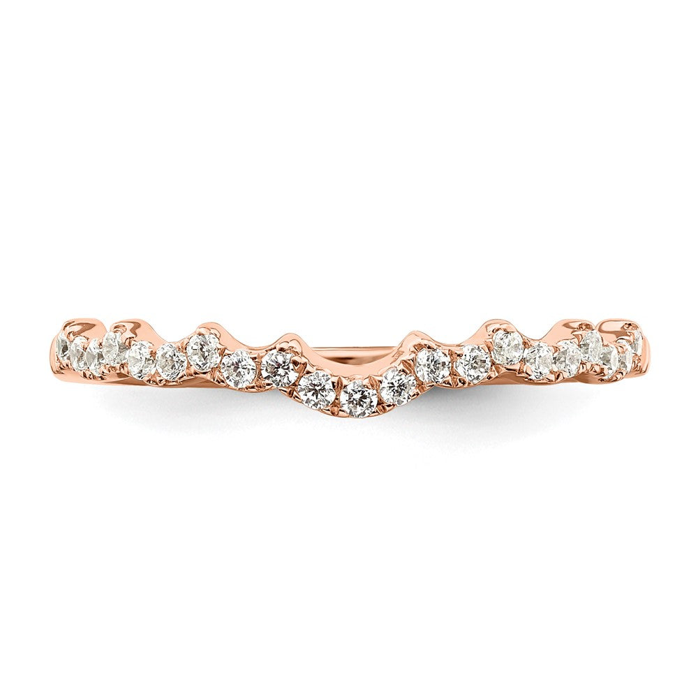 14K Roségold Ehering mit 0,2 ct. laborgezüchteten Diamanten, VS/SI+ G+