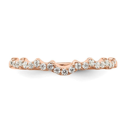 14K Roségold Ehering mit 0,2 ct. laborgezüchteten Diamanten, VS/SI+ G+