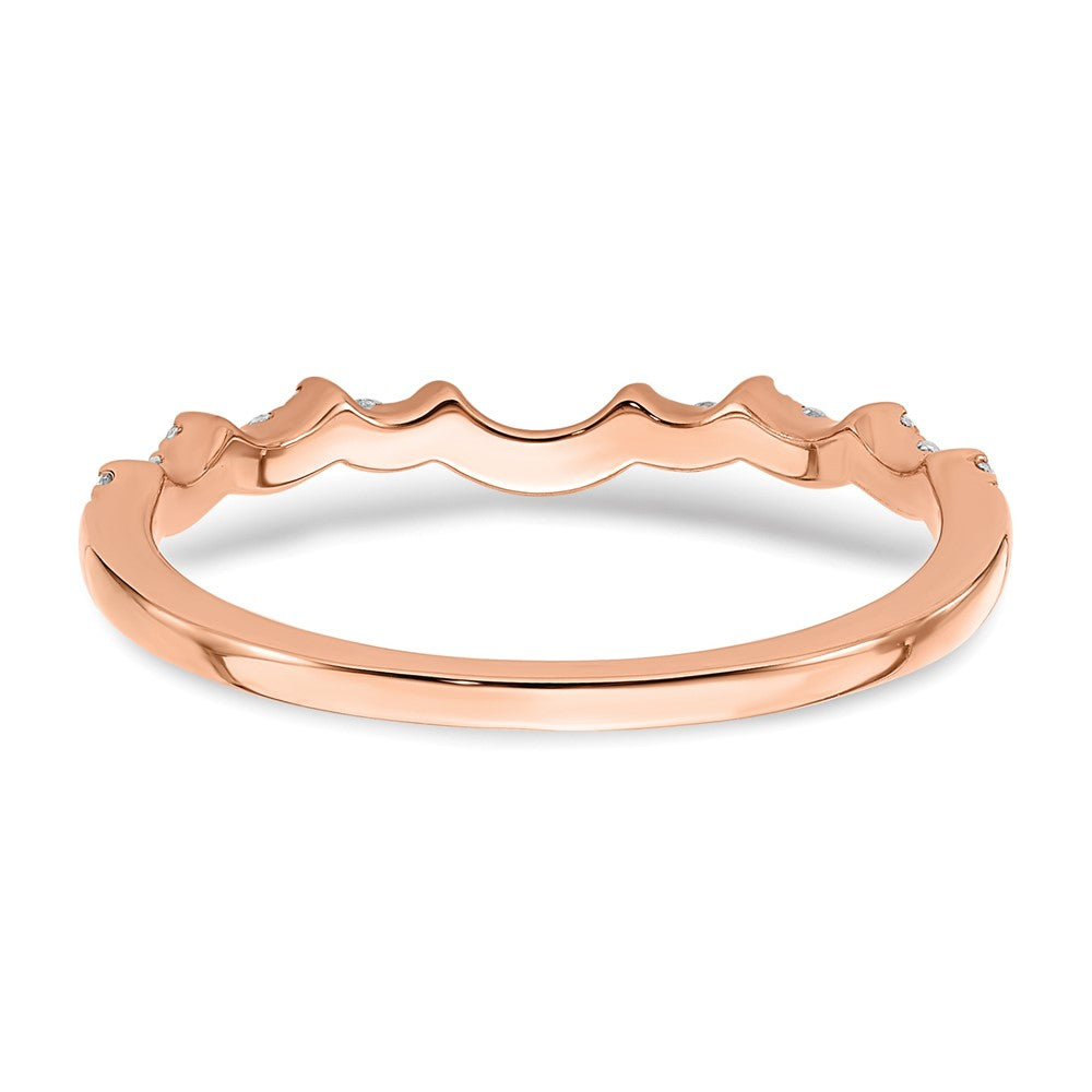 14K Roségold Ehering mit 0,2 ct. laborgezüchteten Diamanten, VS/SI+ G+