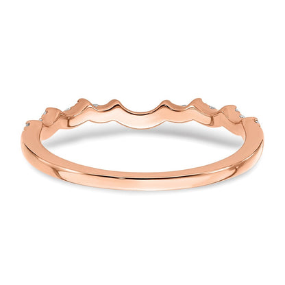 14K Roségold Ehering mit 0,2 ct. laborgezüchteten Diamanten, VS/SI+ G+