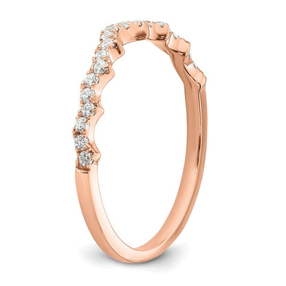 14K Roségold Ehering mit 0,2 ct. laborgezüchteten Diamanten, VS/SI+ G+