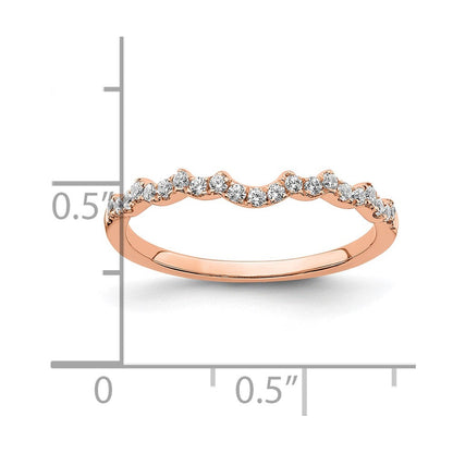 14K Roségold Ehering mit 0,2 ct. laborgezüchteten Diamanten, VS/SI+ G+
