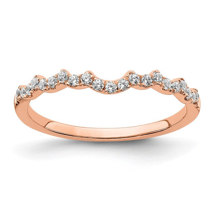14K Roségold Ehering mit 0,2 ct. laborgezüchteten Diamanten, VS/SI+ G+