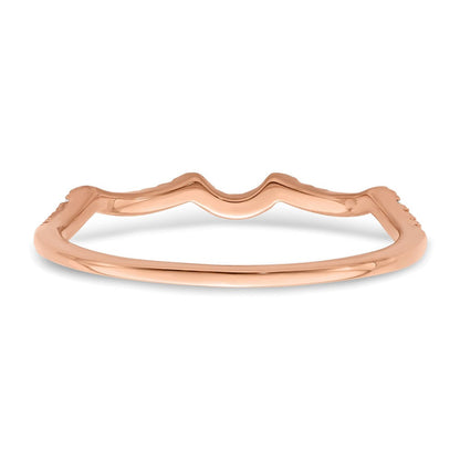14K Roségold 1/15 Karat Diamant Contoured Komplett Ehering
