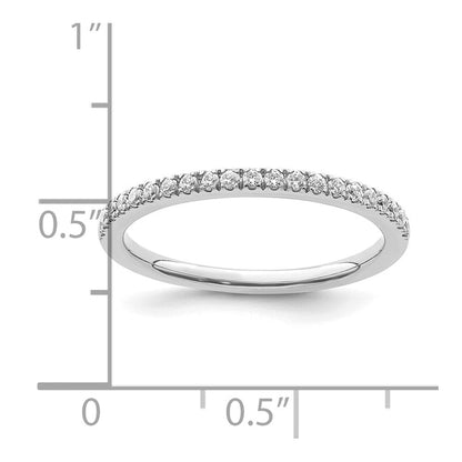 14K Weißgold 1/5 Karat Diamant Komplett Ehering