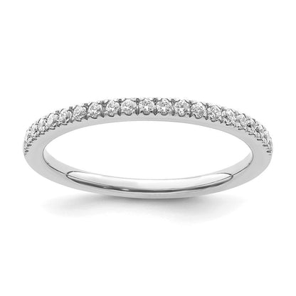14K Weißgold 1/5 Karat Diamant Komplett Ehering