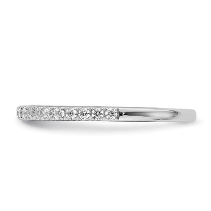 14K Weißgold Ehering mit 0,25 ct. im Labor gezüchteten Diamanten, VS/SI+ G+