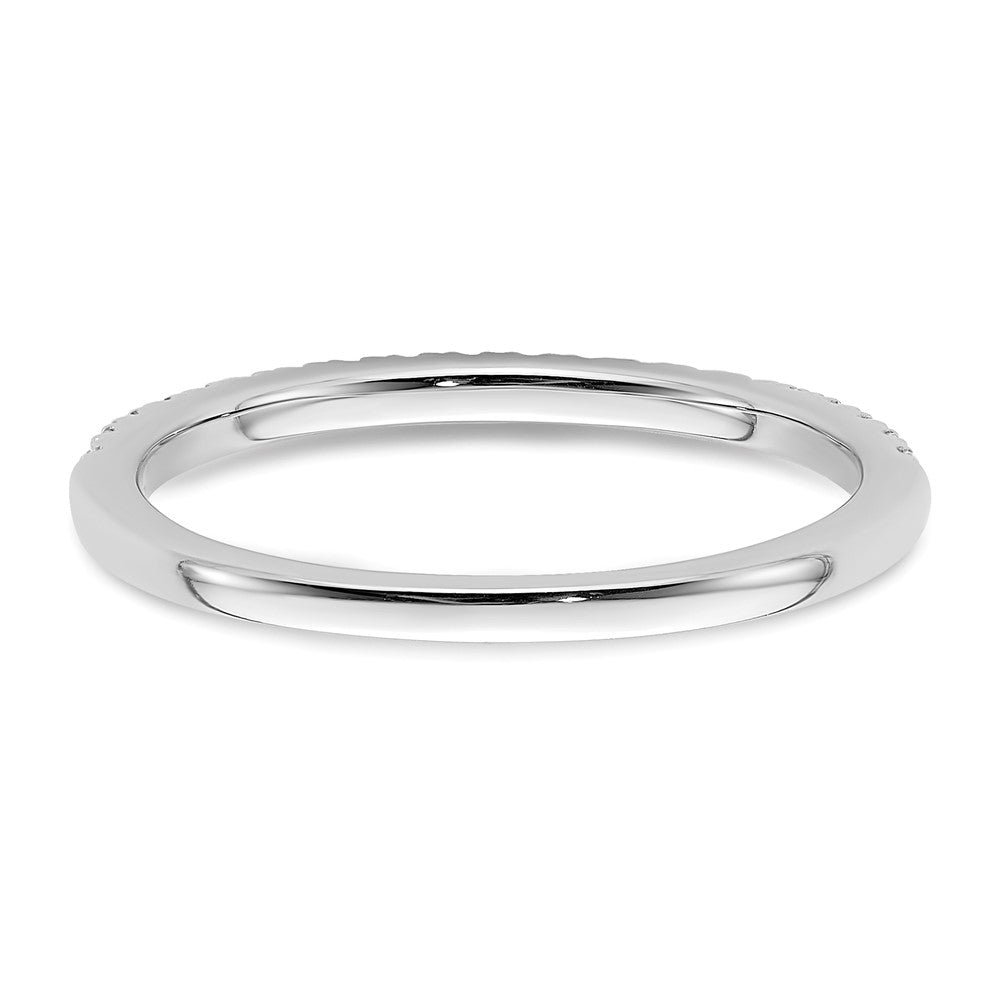 14K Weißgold Ehering mit 0,25 ct. im Labor gezüchteten Diamanten, VS/SI+ G+