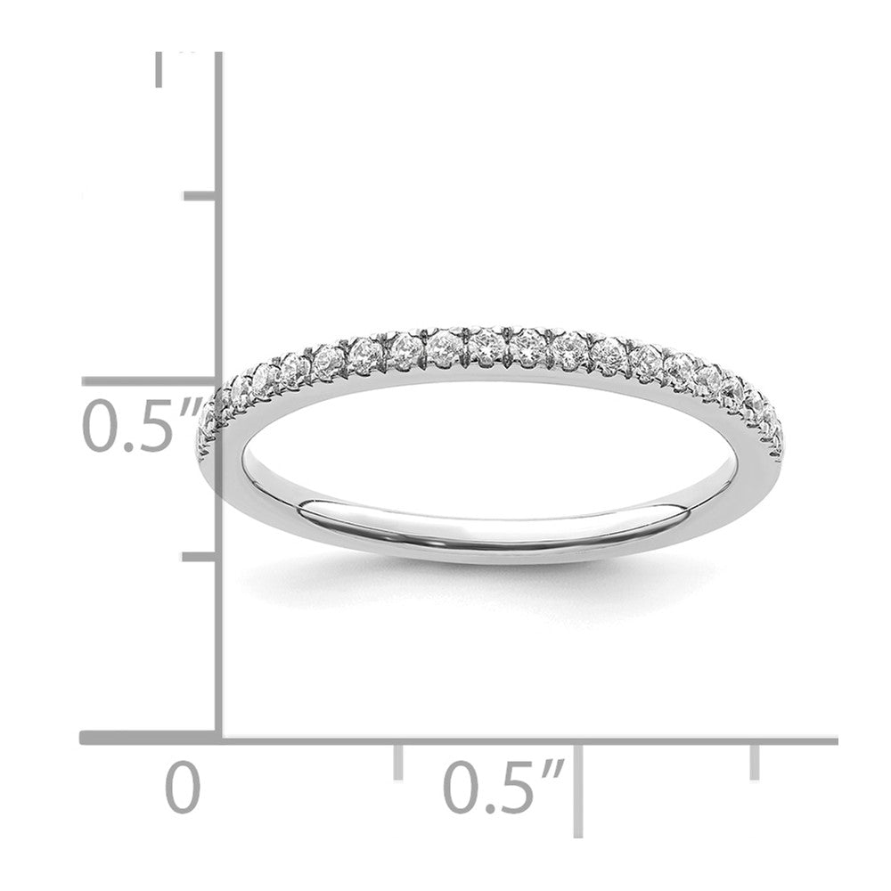 14K Weißgold Ehering mit 0,25 ct. im Labor gezüchteten Diamanten, VS/SI+ G+