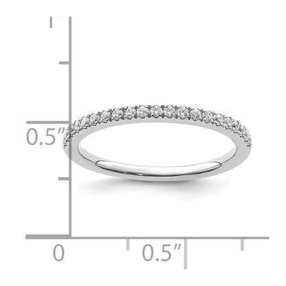 14K Weißgold Ehering mit 0,25 ct. im Labor gezüchteten Diamanten, VS/SI+ G+
