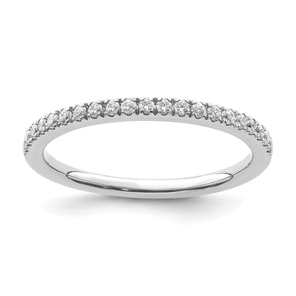 14K Weißgold Ehering mit 0,25 ct. im Labor gezüchteten Diamanten, VS/SI+ G+