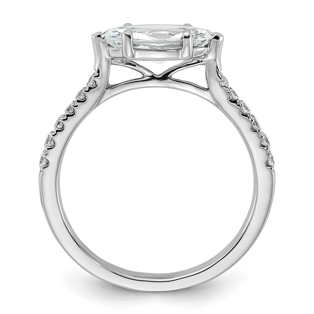 14K Weißgold Verlobungsring mit 0,2 ct. im Labor gezüchteten Diamanten VS/SI+ G+ und 1 ct. Center East-West-Marquise