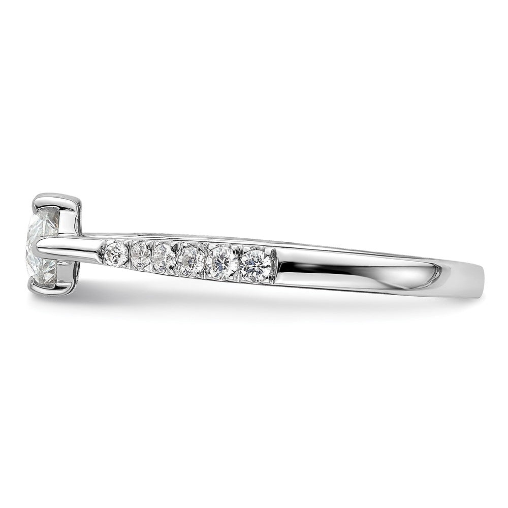 14K Weißgold Verlobungsring mit 0,2 ct. im Labor gezüchteten Diamanten VS/SI+ G+ und 1 ct. Center East-West-Marquise