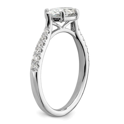 14K Weißgold Verlobungsring mit 0,2 ct. im Labor gezüchteten Diamanten VS/SI+ G+ und 1 ct. Center East-West-Marquise