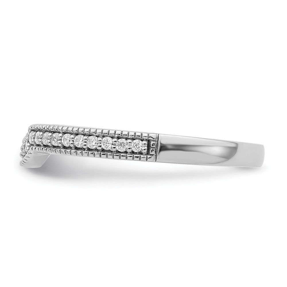 14K Weißgold Ehering mit im Labor gezüchteten Diamanten VS/SI+ G+