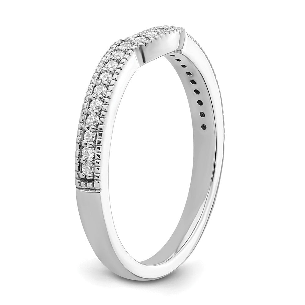 14K Weißgold Ehering mit im Labor gezüchteten Diamanten VS/SI+ G+