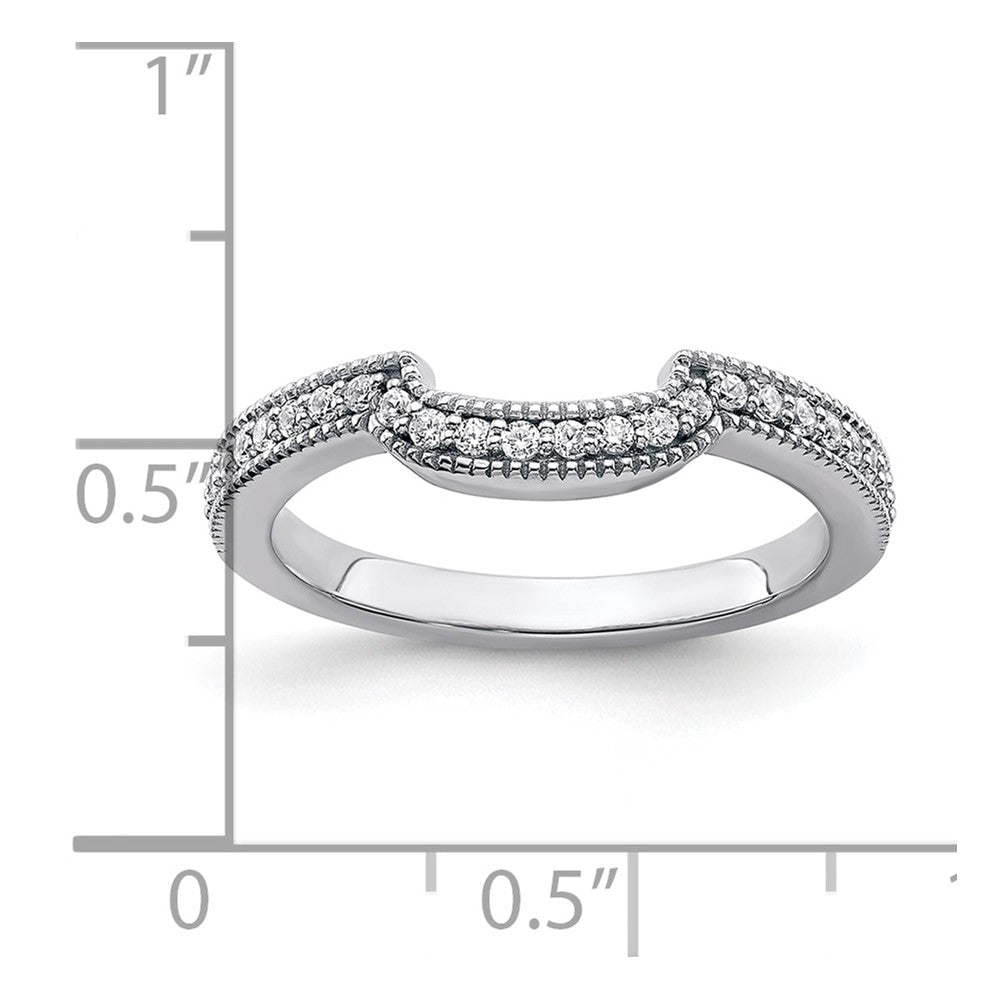 14K Weißgold Ehering mit im Labor gezüchteten Diamanten VS/SI+ G+