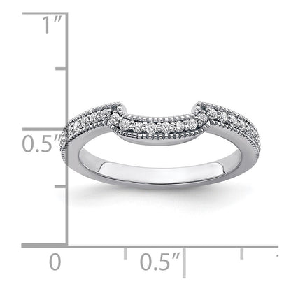 14K Weißgold Ehering mit im Labor gezüchteten Diamanten VS/SI+ G+