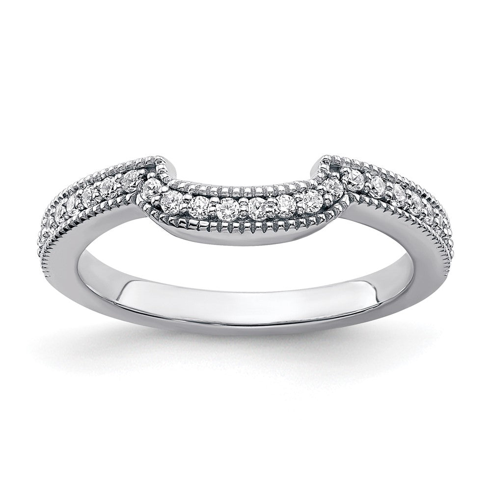 14K Weißgold Ehering mit im Labor gezüchteten Diamanten VS/SI+ G+