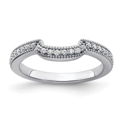 14K Weißgold Ehering mit im Labor gezüchteten Diamanten VS/SI+ G+