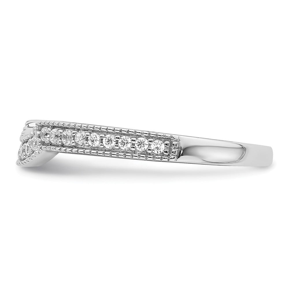 14K-Weißgold-Ehering mit Labor-Diamant, VS/SI+, G+