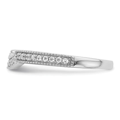 14K-Weißgold-Ehering mit Labor-Diamant, VS/SI+, G+
