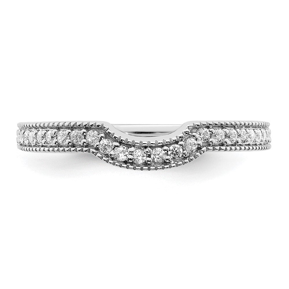 14K-Weißgold-Ehering mit Labor-Diamant, VS/SI+, G+