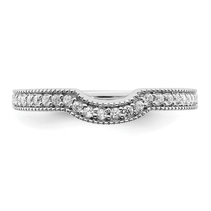 14K-Weißgold-Ehering mit Labor-Diamant, VS/SI+, G+