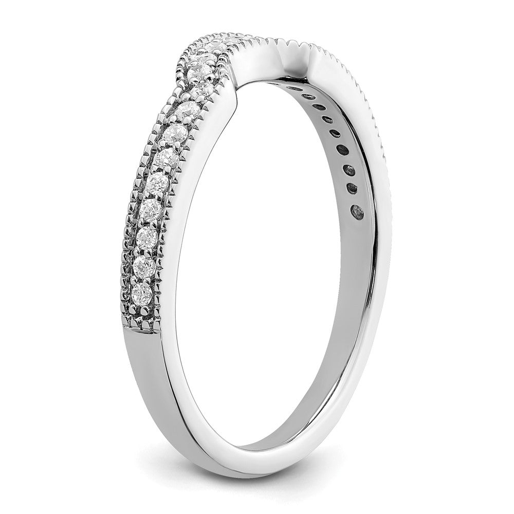 14K-Weißgold-Ehering mit Labor-Diamant, VS/SI+, G+