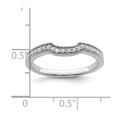 14K-Weißgold-Ehering mit Labor-Diamant, VS/SI+, G+