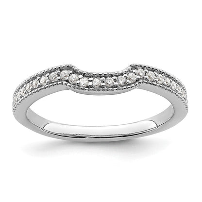 14K-Weißgold-Ehering mit Labor-Diamant, VS/SI+, G+