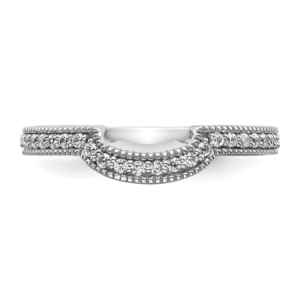 14K Weißgold Ehering mit im Labor gezüchteten Diamanten, VS/SI+ G+