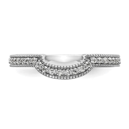 14K Weißgold Ehering mit im Labor gezüchteten Diamanten, VS/SI+ G+