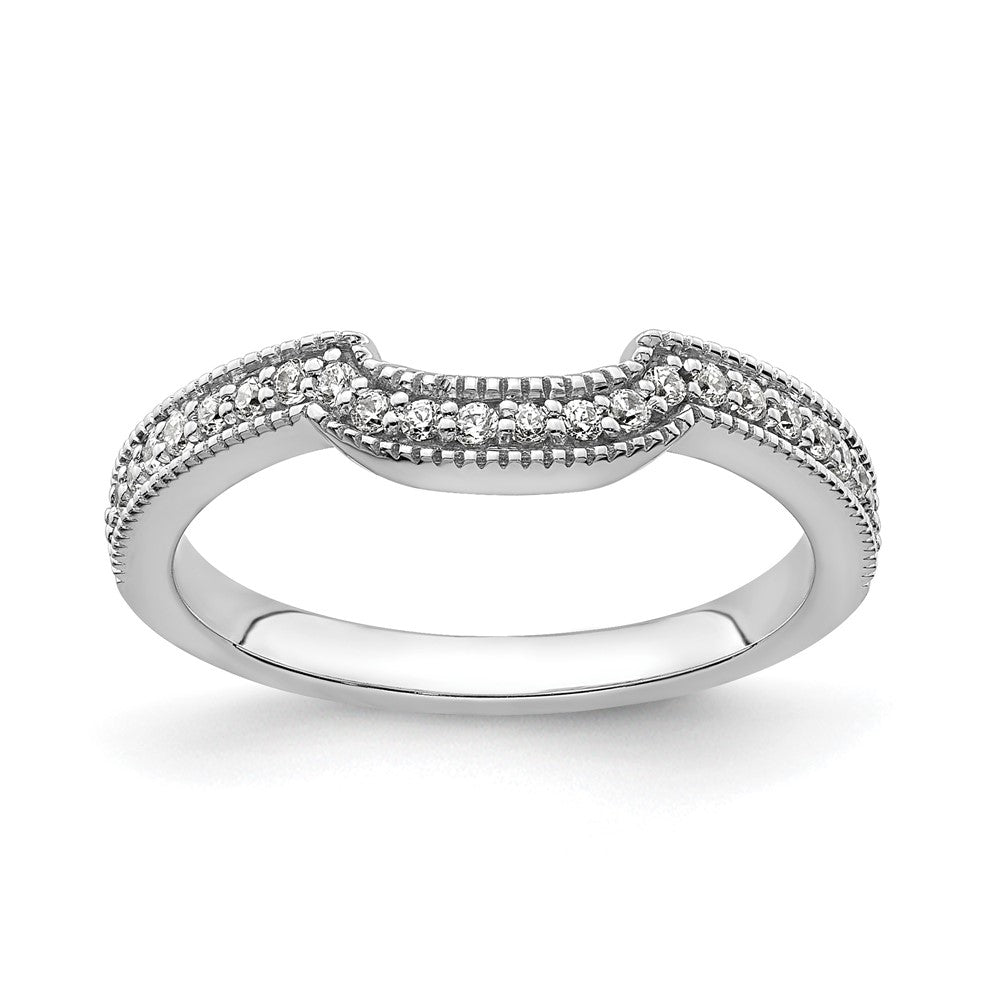 14K Weißgold Ehering mit im Labor gezüchteten Diamanten, VS/SI+ G+