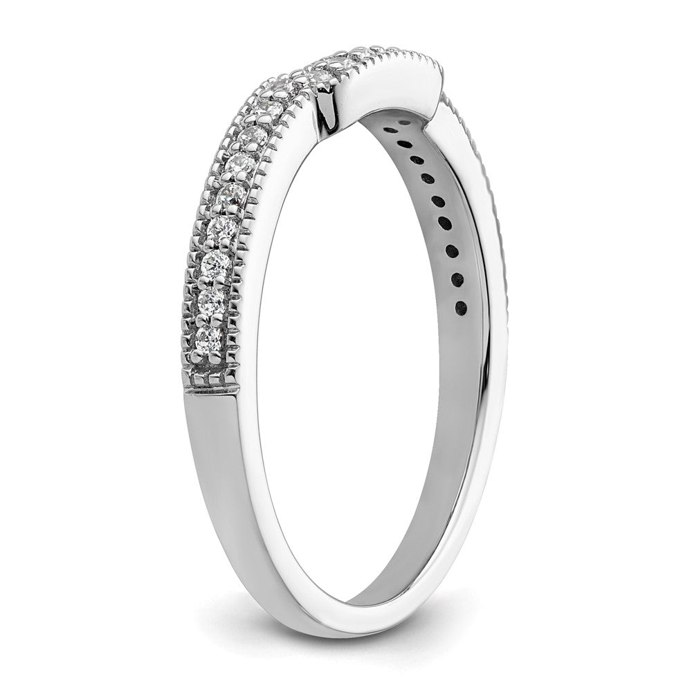 14K Weißgold Labor-Diamant VS/SI+ G+ Ehering